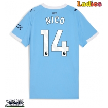 Manchester City Nico Gonzalez #14 Replica Home Shirt Ladies 2025-26 Short Sleeve